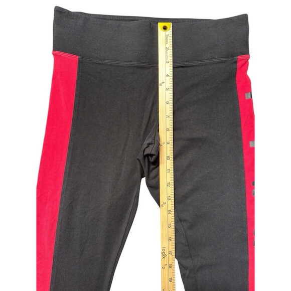 Victoria’s Secret PINK Yoga Leggings Womens M Black Pink Side Stripe Logo Pants - Picture 8 of 9